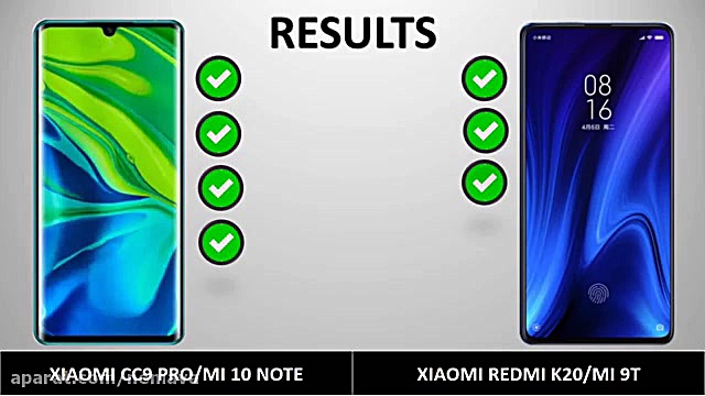 مقایسه دو گوشی می نوت ۱۰ و K20...