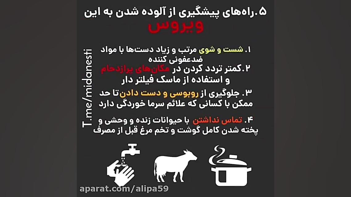 علایم ویروس کرونا و راه های مق...