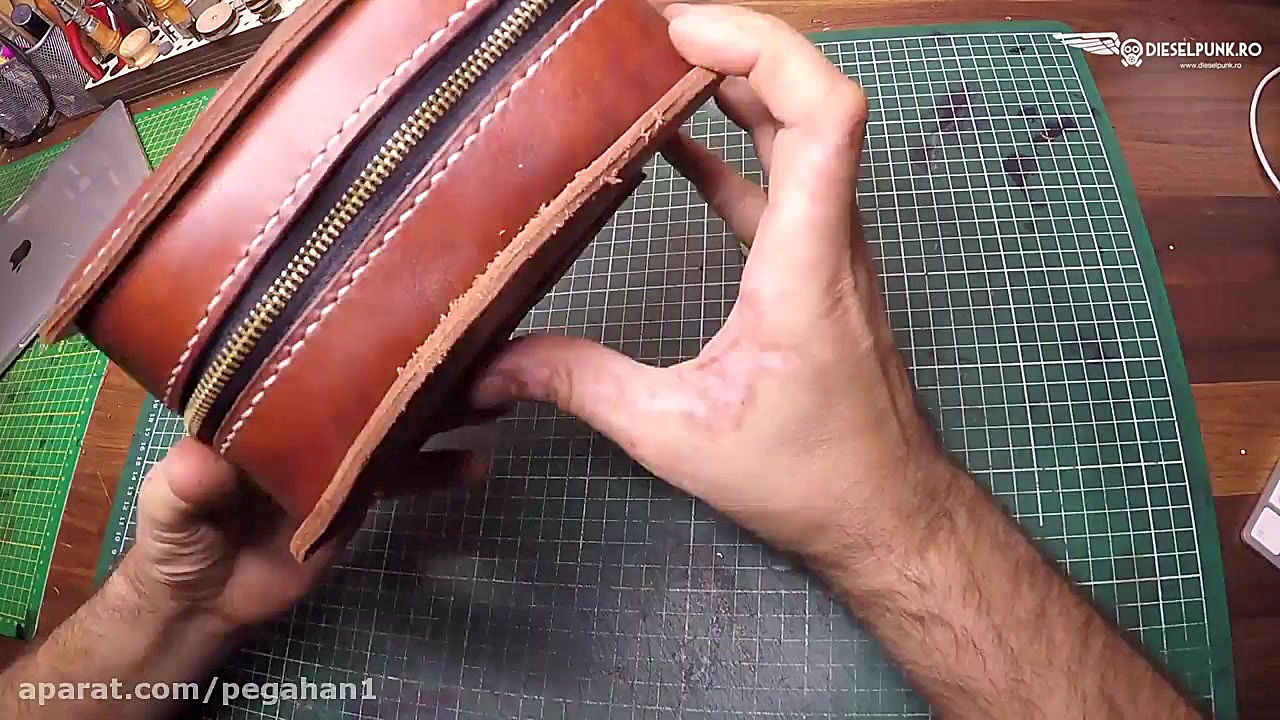 چرم دوزی  آموزش دوخت کیف جامدا...