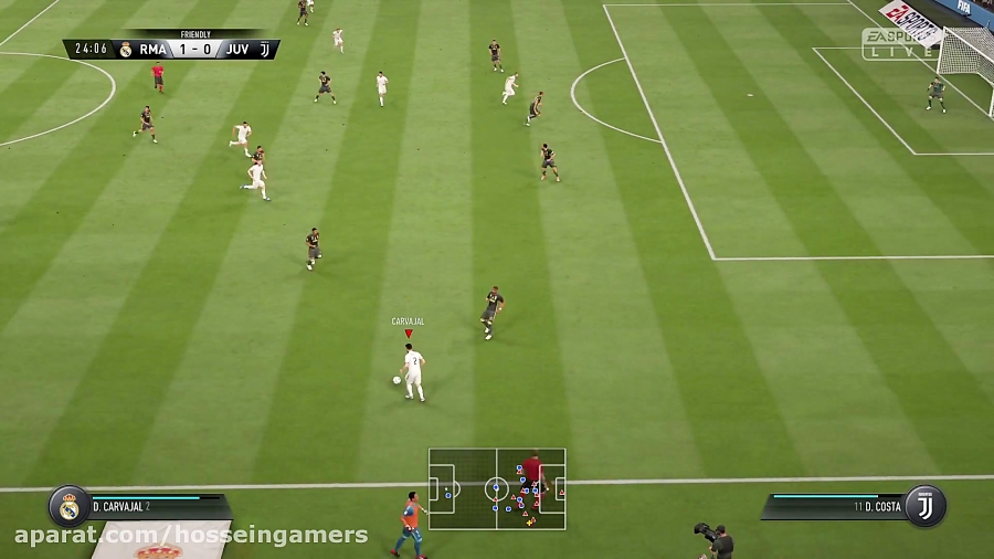 گیم پلی بازی فیفا ۱۹ (رئال ماد...