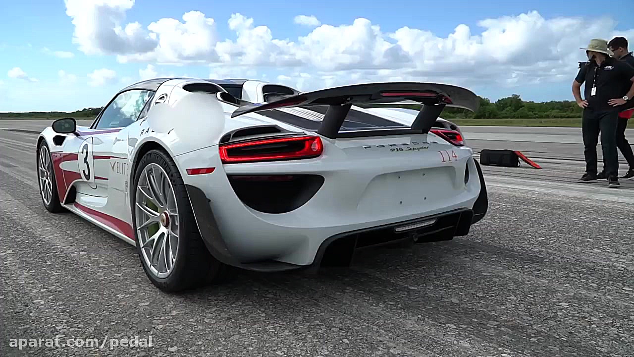 تست سرعت پورشه 918 اسپایدر