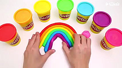 خمیربازی کودکانه  رنگین کمان