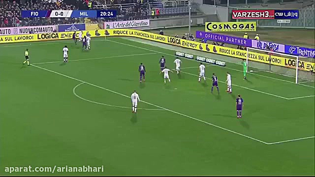 خلاصه بازی فیورنتینا  آث میلان