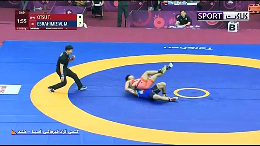 کسب مدال طلا ابراهیمی در کشتی...