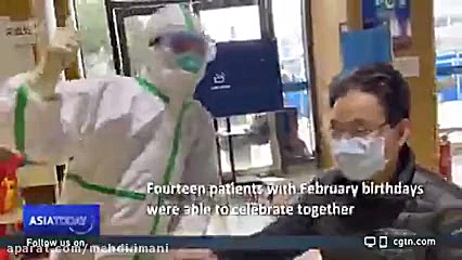 کادر بیمارستان در چین برای مبت...