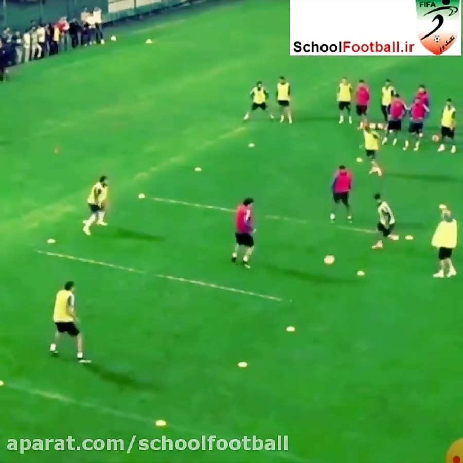 تمرین تاکتیکی 4 برابر 2 با جاب...