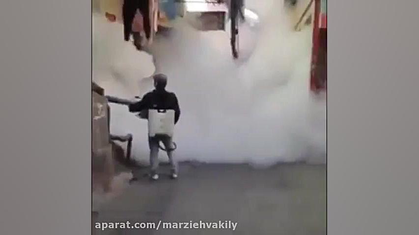 ضد عفونی کردن شهر ووهان چین