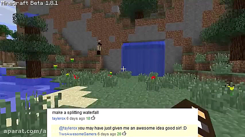 ساخت درب آبشاری در ماین کرافت