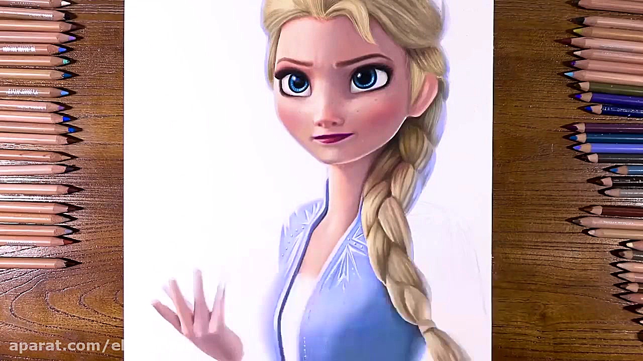 فروزن ۲ آموزش نقاشی السا با کی...