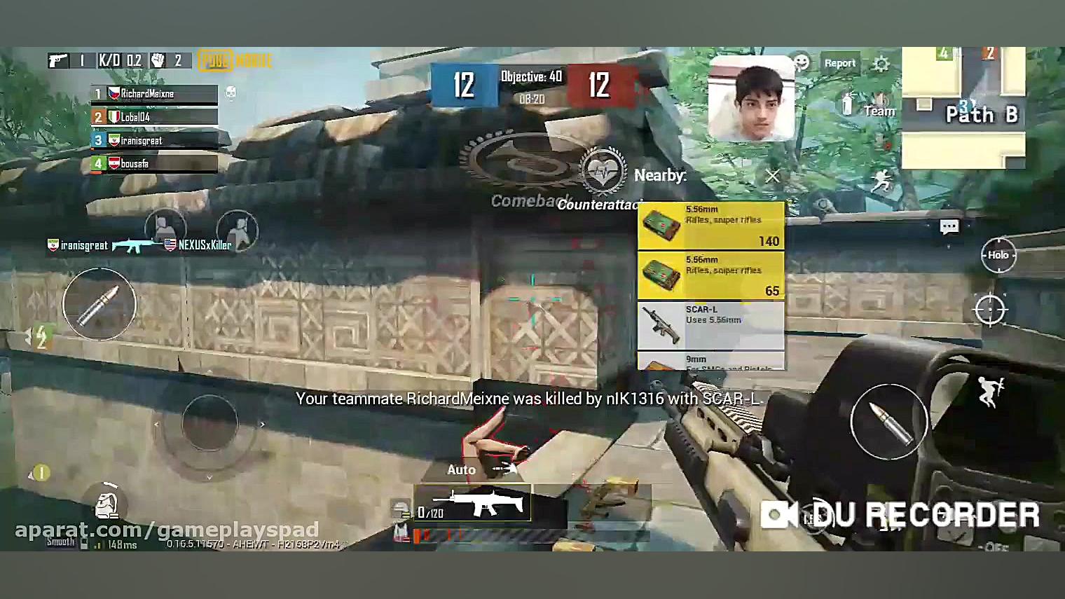 گیم پلی پابجی موبایل pubg نوب