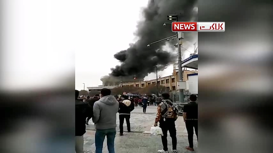 آتش سوزی شدید هتل ادریس مشهد