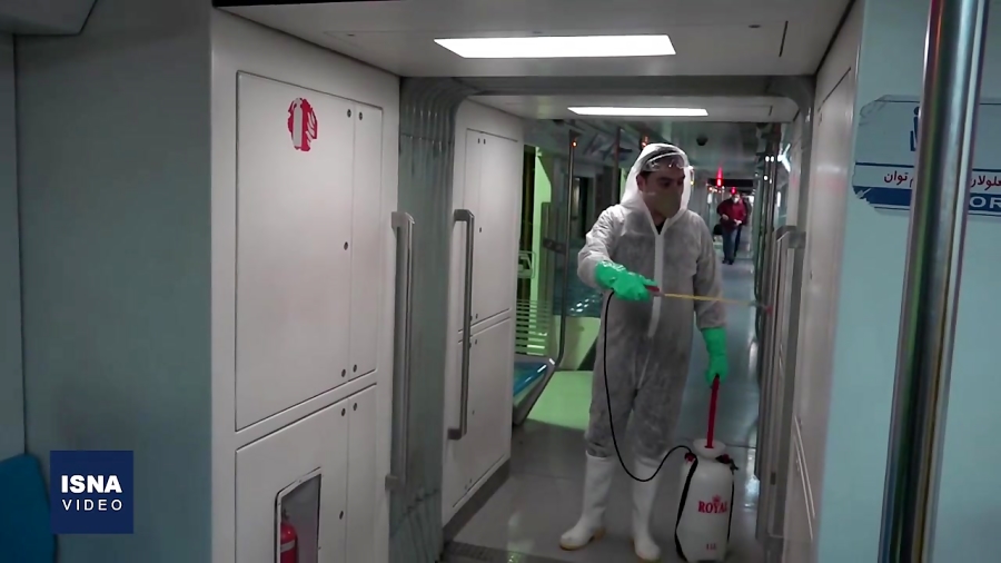 ضدعفونی کردن متروها و اتوبوس&z...