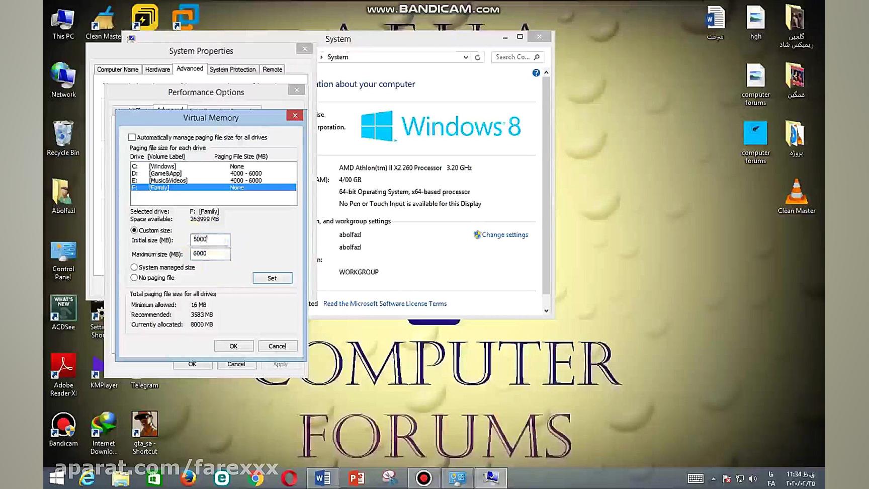 دادن رم مجازی به سیستم  بالا ب...