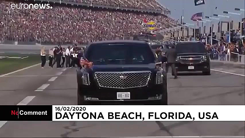 دور افتخاری لیموزین زرهی ترامپ...