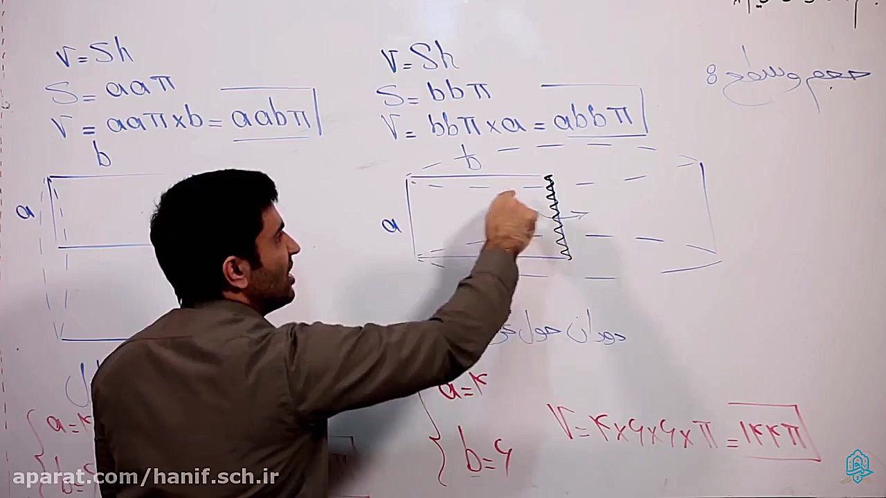 ریاضی پایه هفتم مبحث حجم و سطح