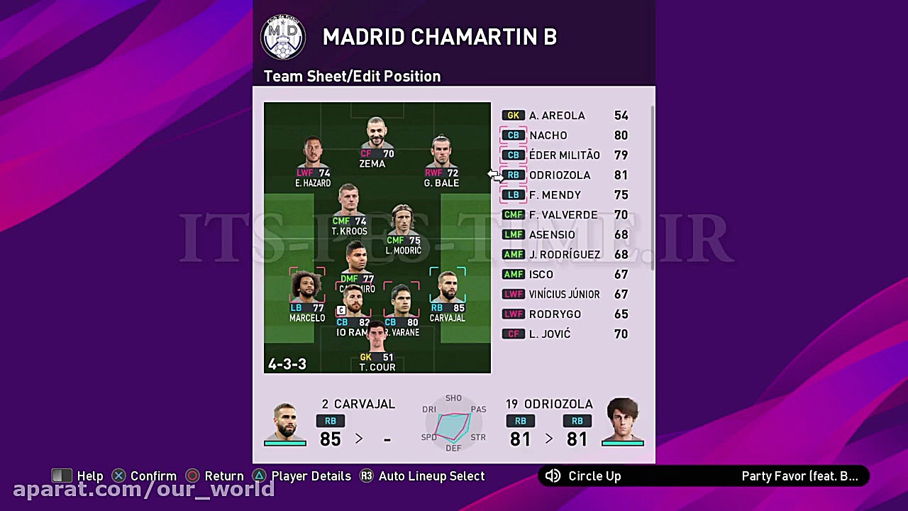 بهترین ترکیب رئال مادرید در PE...