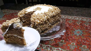 طرز تهیه کیک هویج وگردو،بافراس...