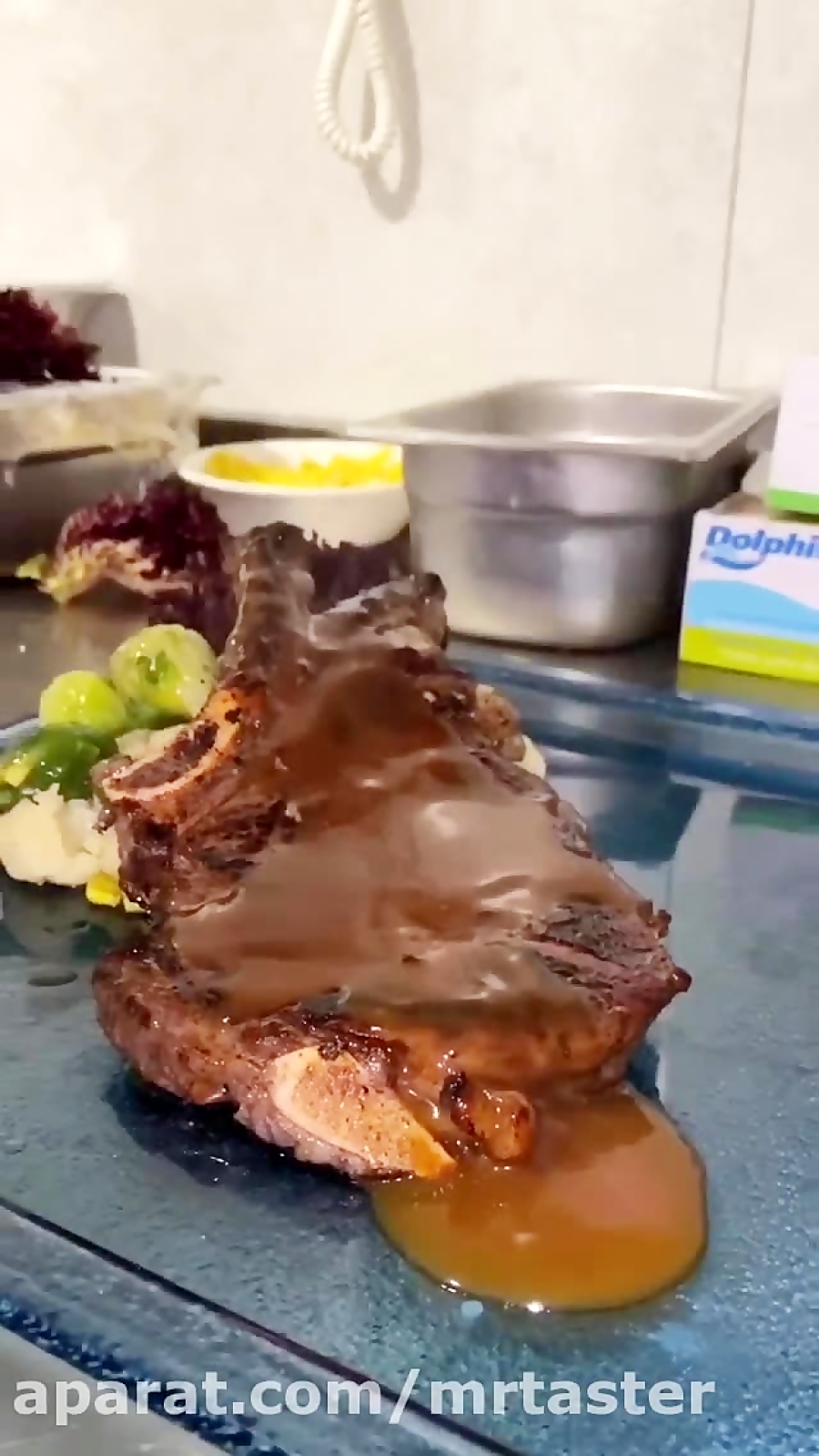 ریبای استیک با سس گریوی