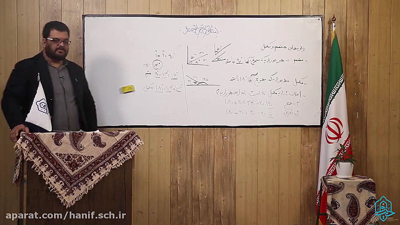 ریاضی ششم دبستان  زاویه های مت...