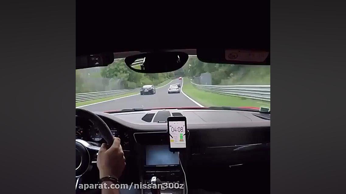 تعقیب و گریز نیسان gtr و پورشه...