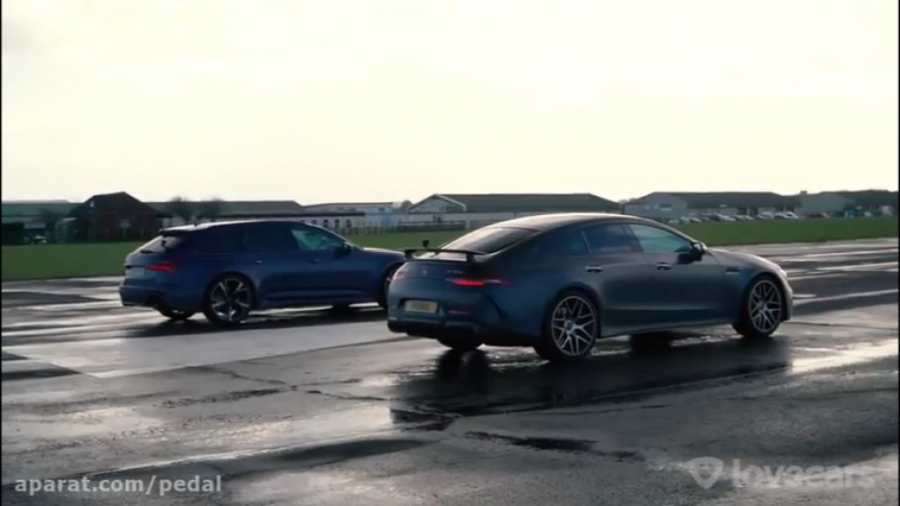 درگ آئودی RS6 با مرسدس AMG GT6...