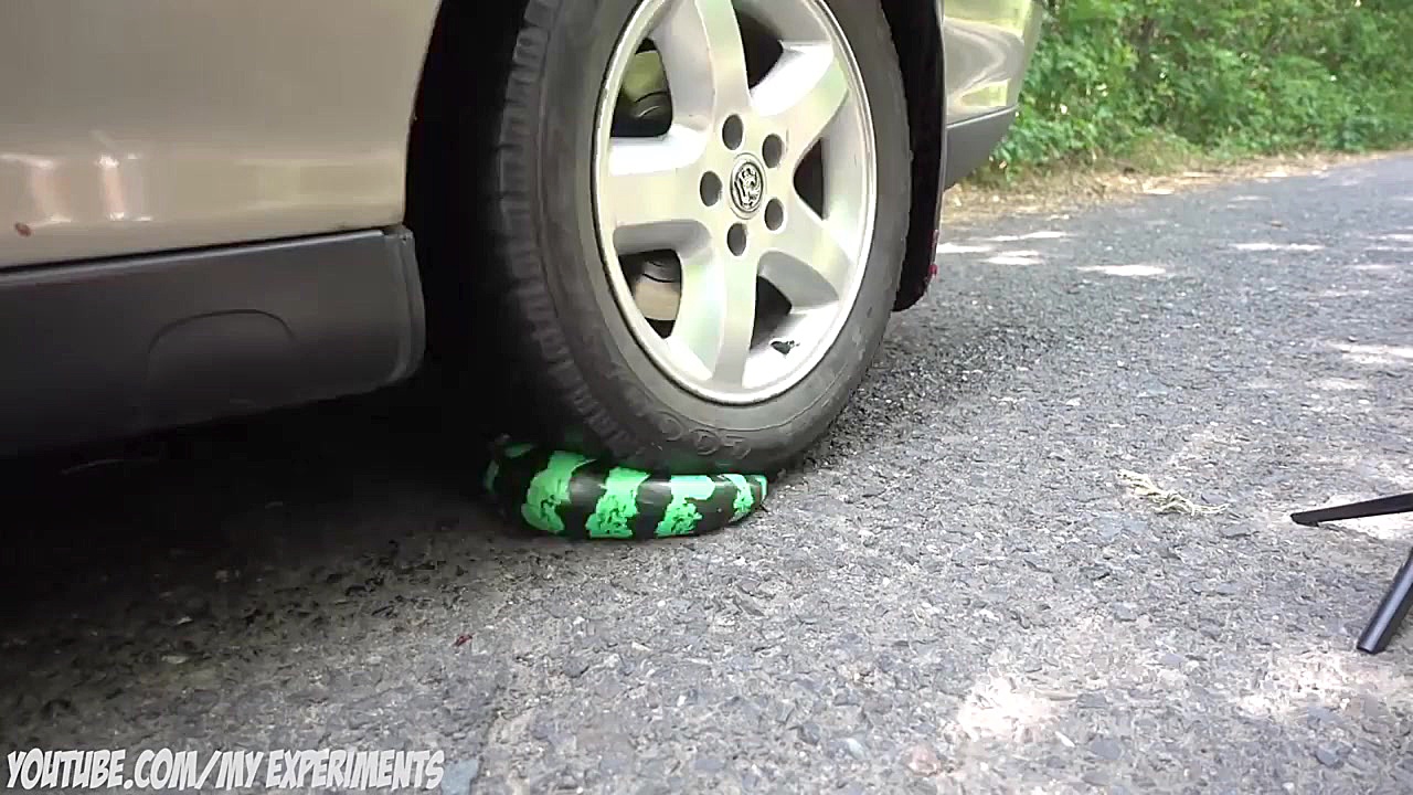 آزمایش عجیب  چرخ ماشین علیه ژل...