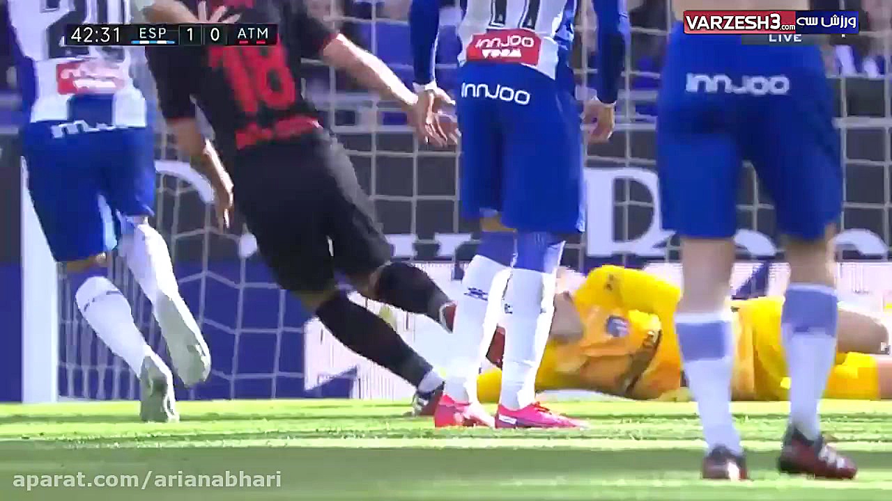 خلاصه بازی اسپانیول  اتلتیکوما...