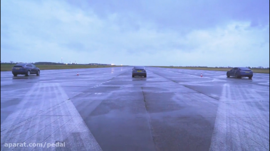 درگ تسلا مدل اس با مدل 3 و مدل...