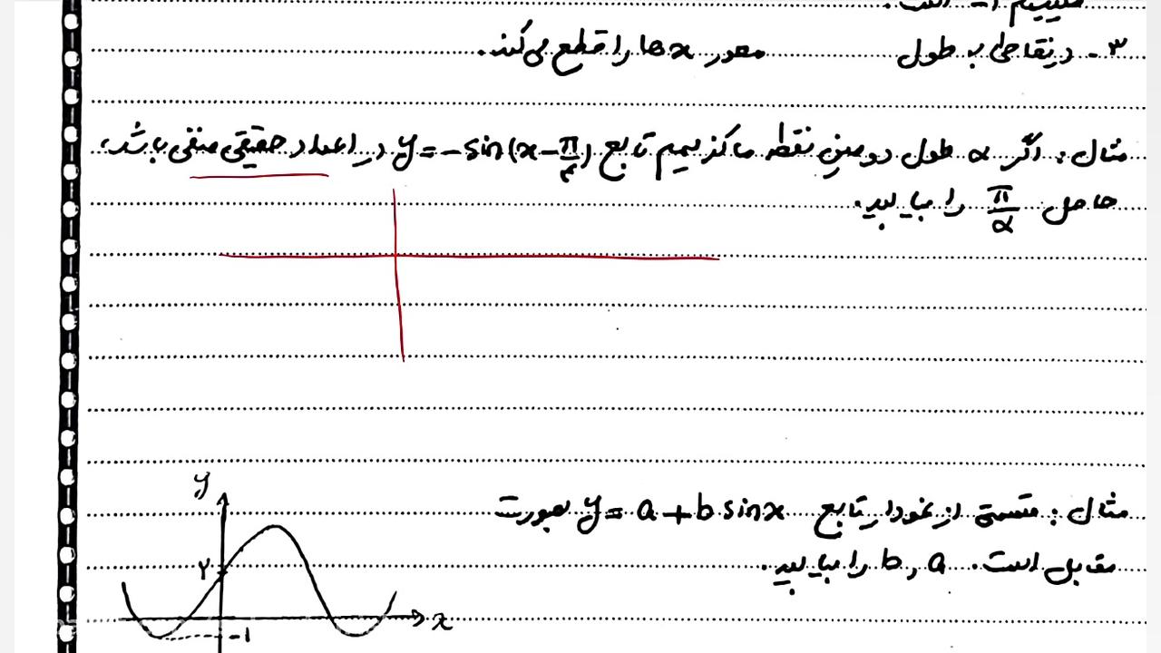 کلاس حسابان مبحث توابع مثلثاتی
