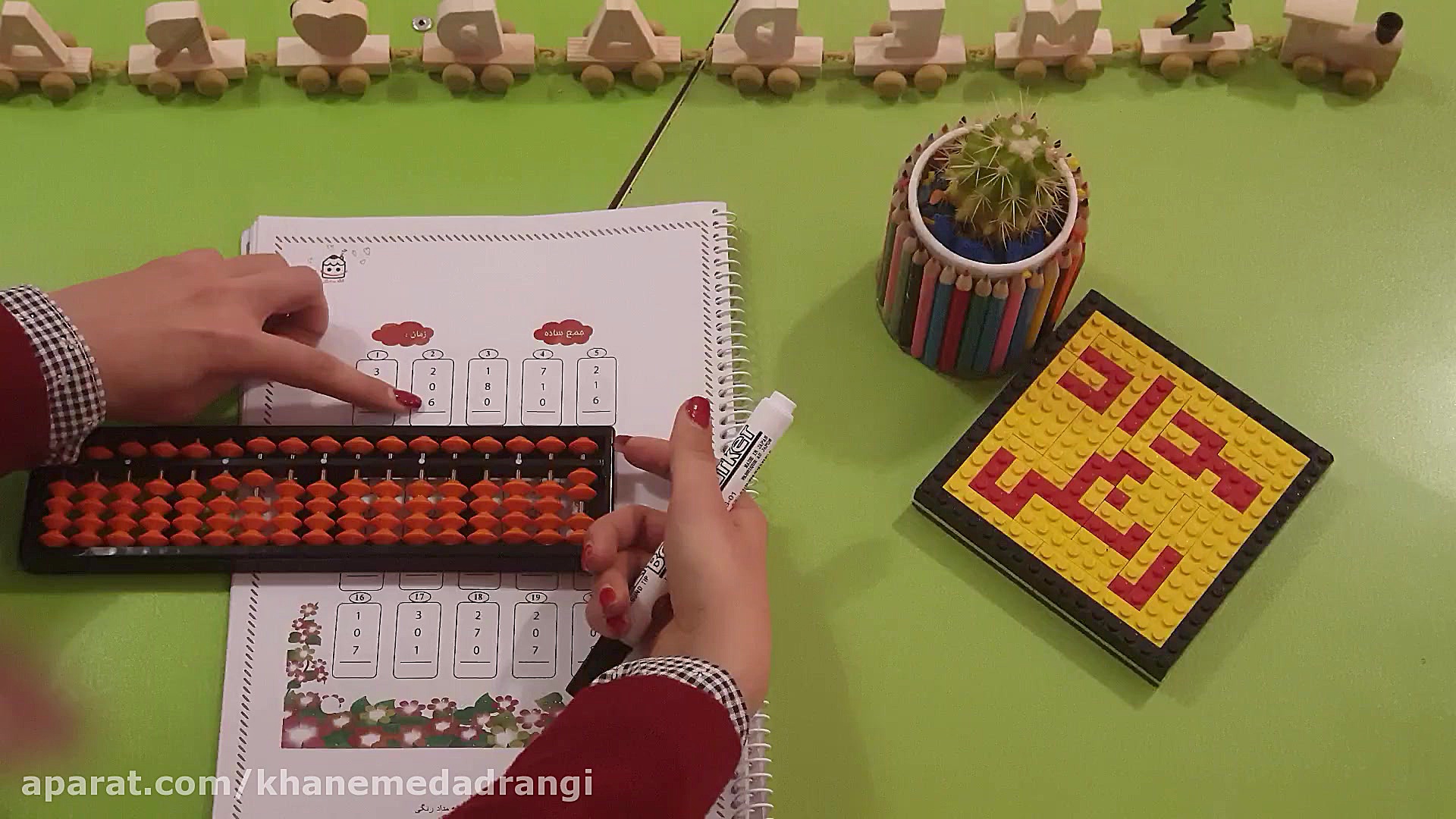 آموزش چرتکه ( جمع روی چرتکه 5...