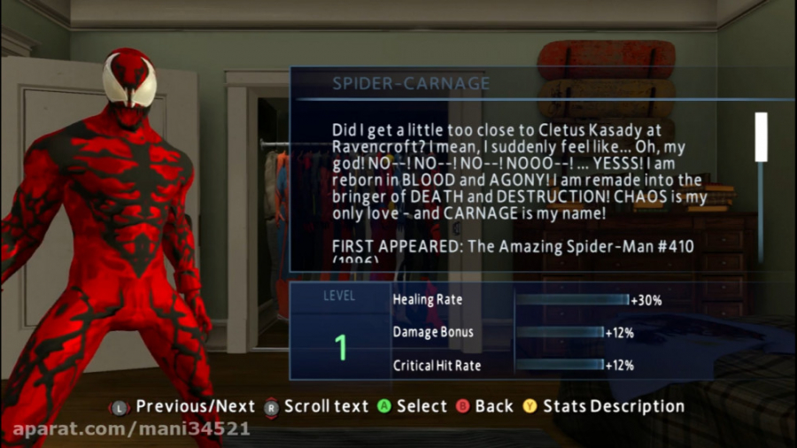 لباس CARNAGE برای بازی Spider...