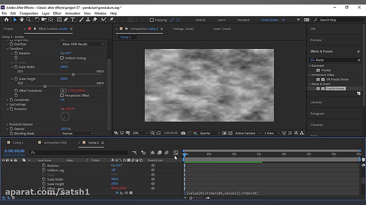 آموزش افتر افکت  تایتل سینمایی