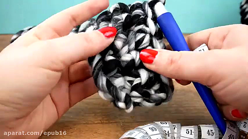 بافتن هد بند با قلاب و کاموای...