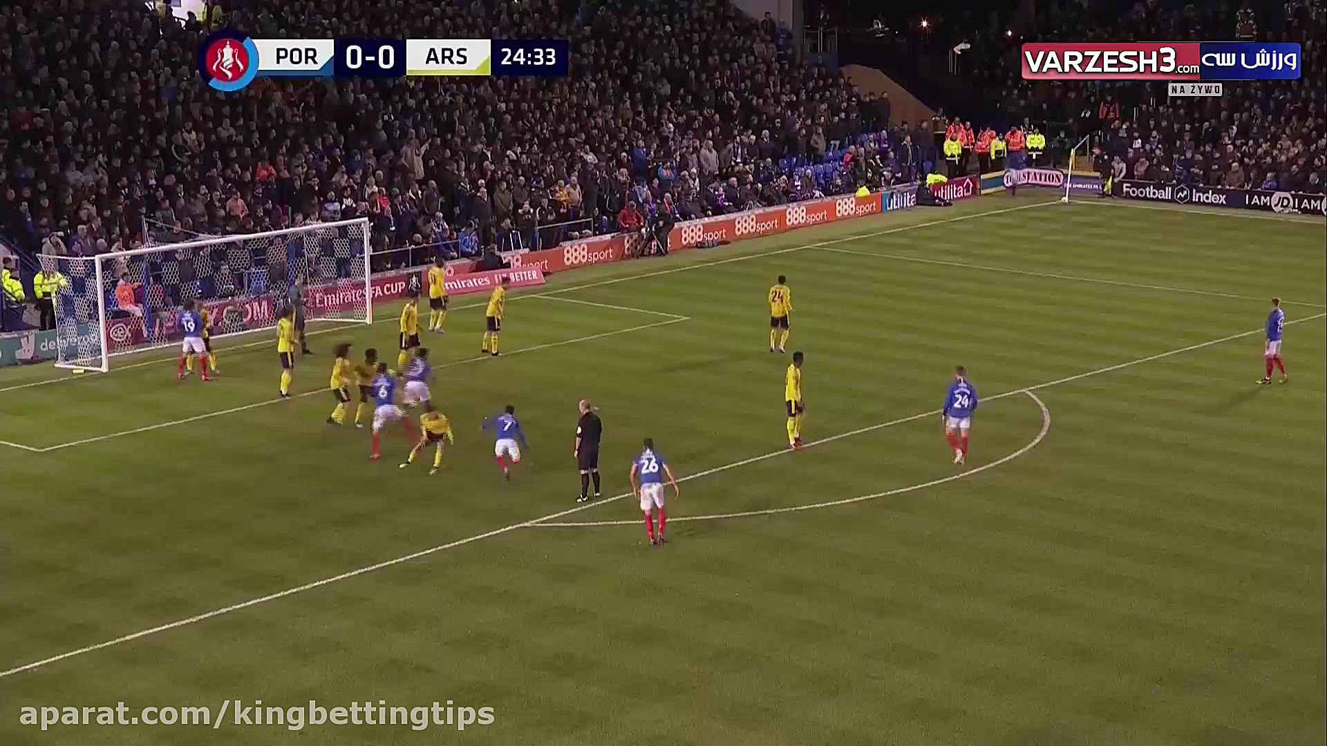 خلاصه بازی پورتموث 0  آرسنال 2