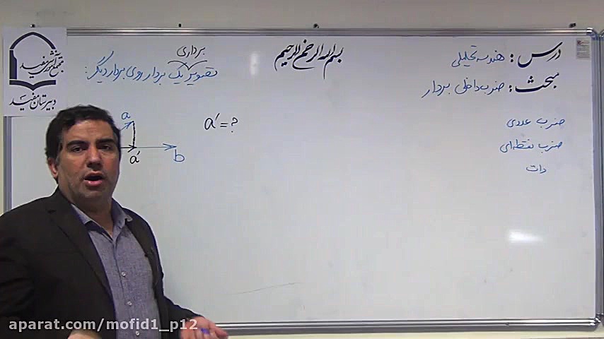 هندسه دوازدهم  ضرب داخلی بردار...