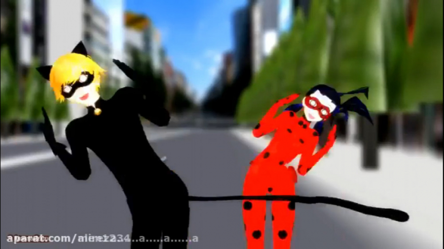 تبلیغ همبرگر توسط لیدی باگ و ک...