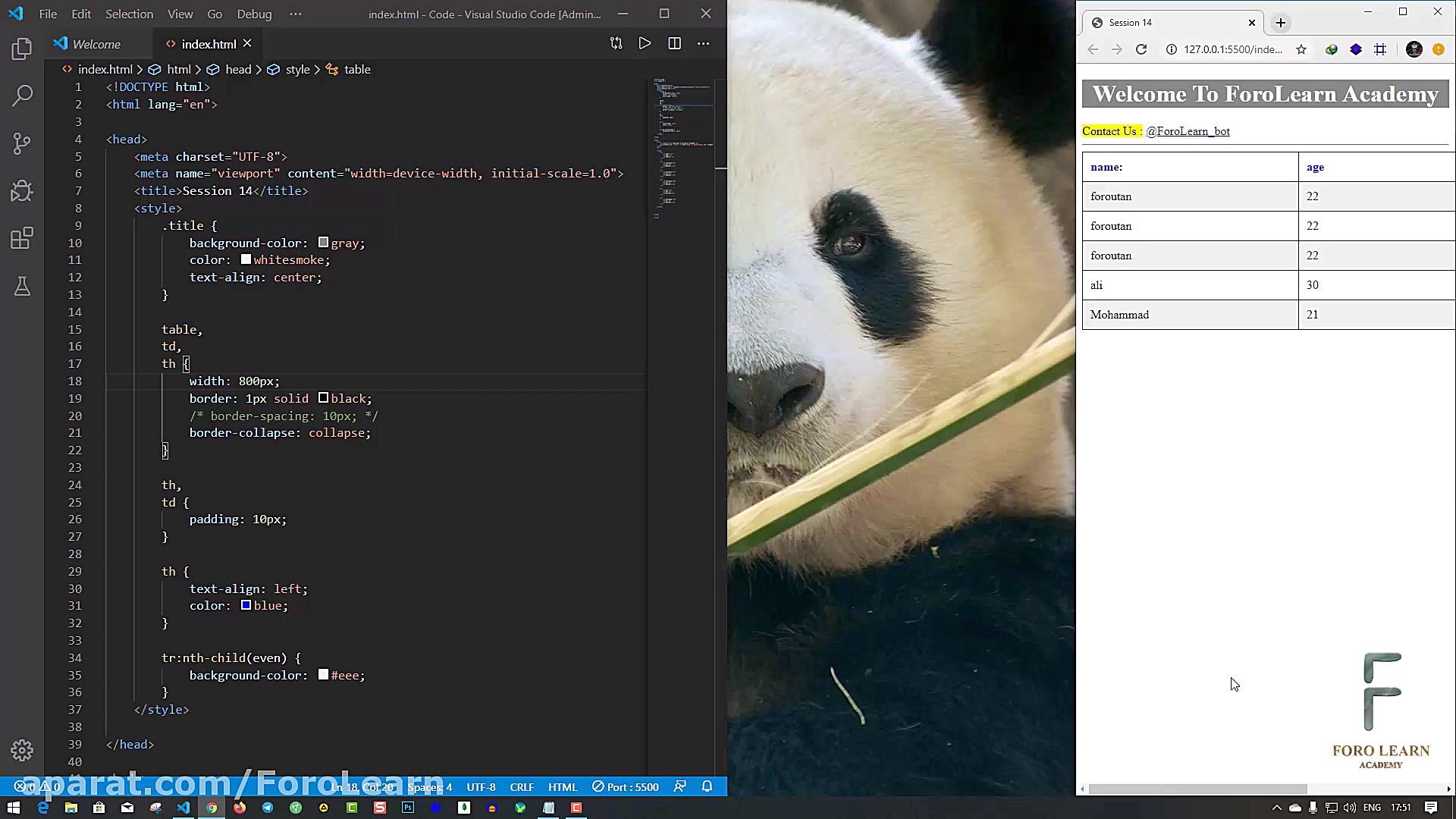 قسمت 14 طراحی صفحات وب با زبان...