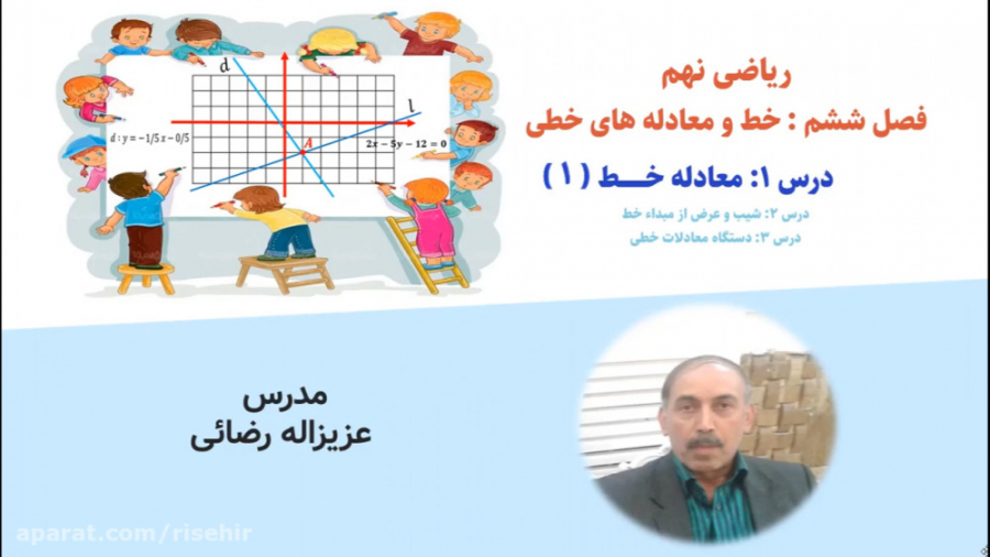ریاضی نهم ، فصل ششم ، درس 1 : معادله خط ( 1 ) زمان290ثانیه