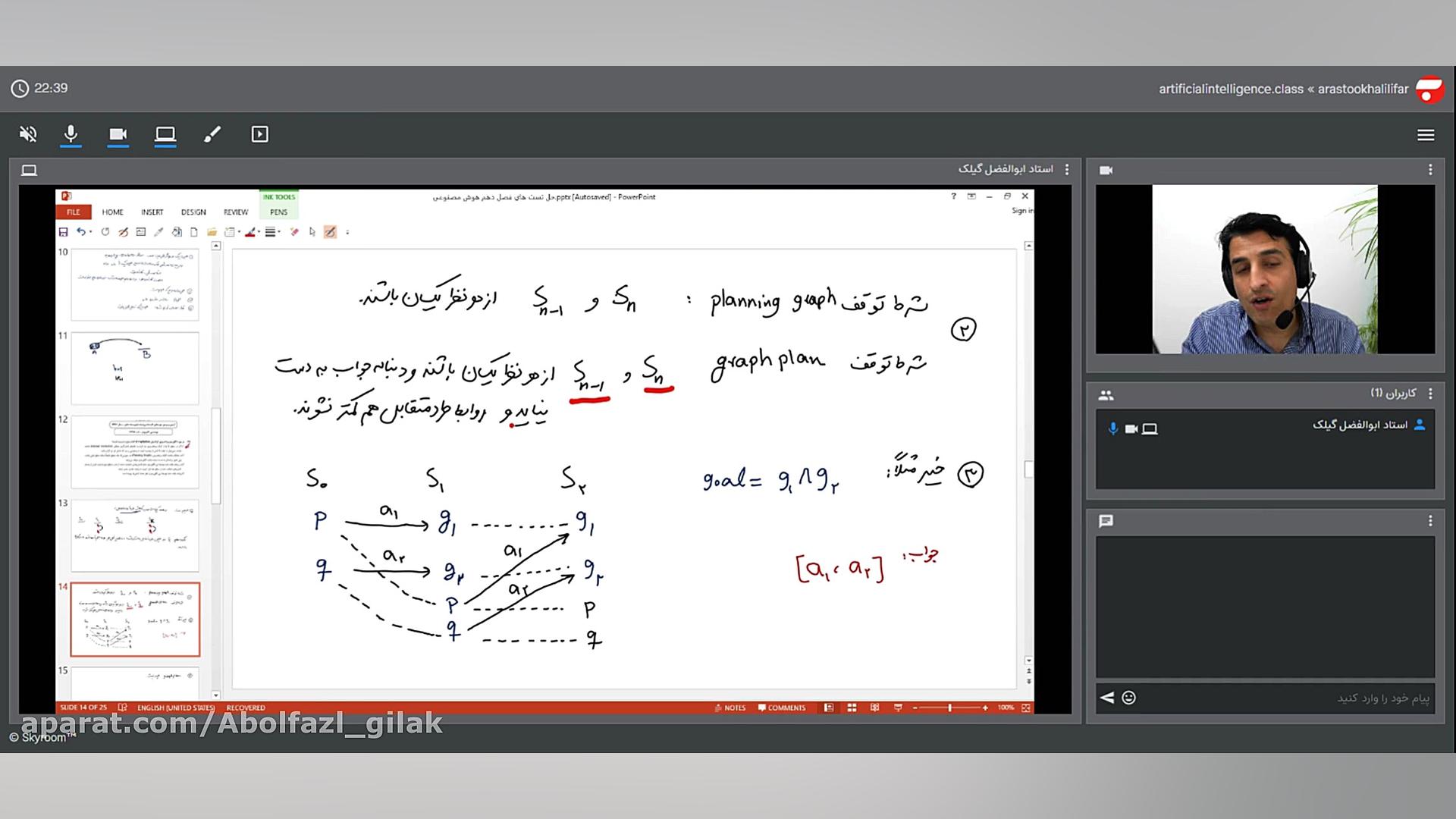 نکته تست هوش مصنوعی graphplan