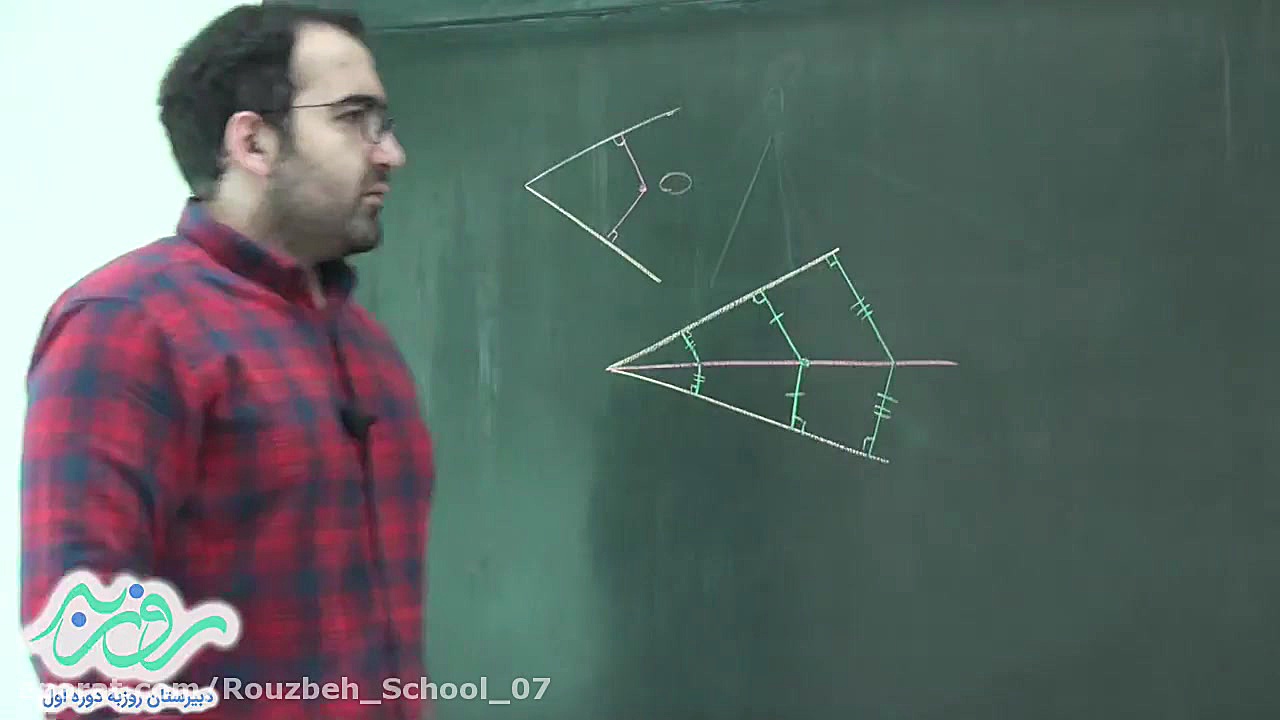 هندسه هفتم. رسم نيم‌ساز در مثل...