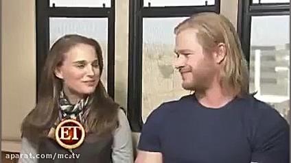 مصاحبه با کریس همسورث و ناتالی...