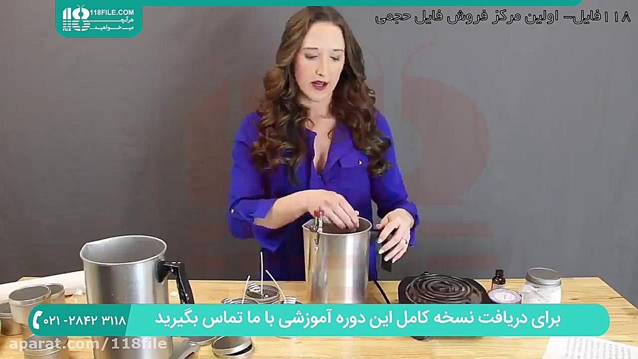 آموزش ساخت شمع با موم سویا