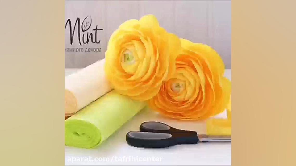 گل دکوراتیو بسیار زیبا با کاغذ...