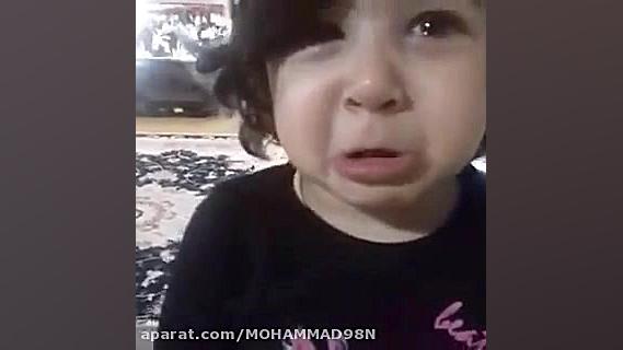 وحشت این طفل معصوم از کرونا