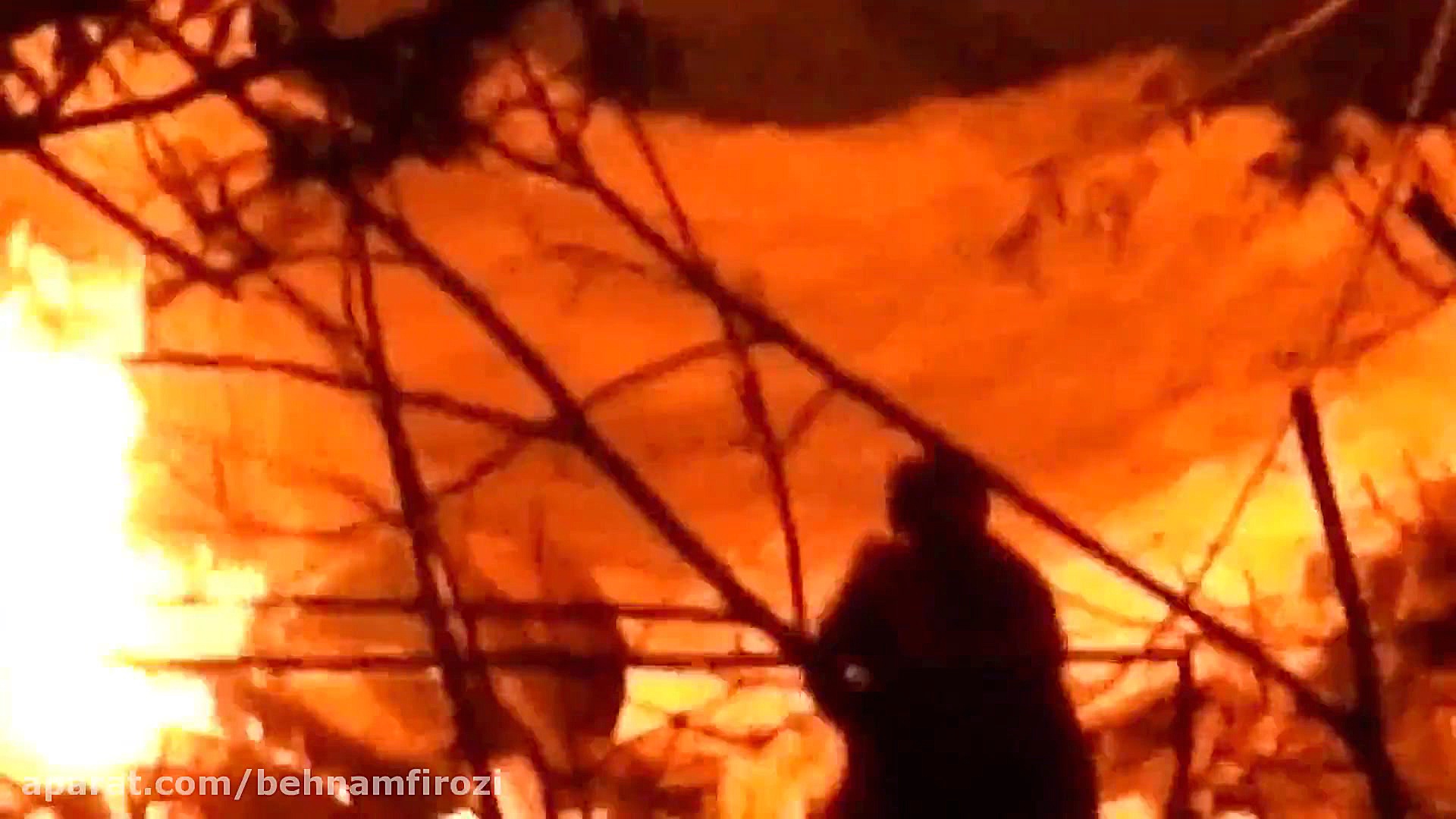 صحنه دردناک آتش سوزی که اشک فی...