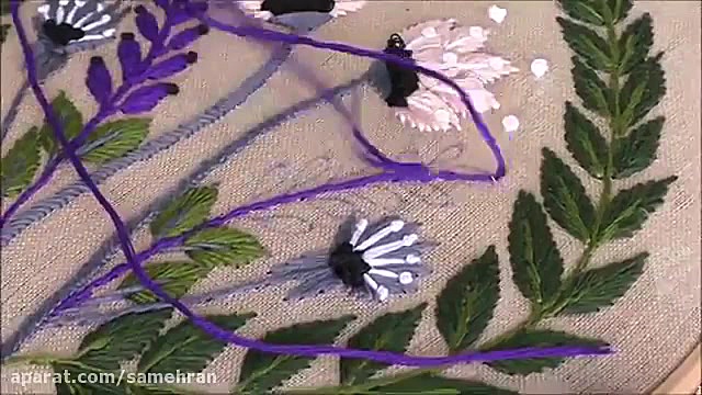 گلدوزی  طرز سوزن زدن و دوختن گ...