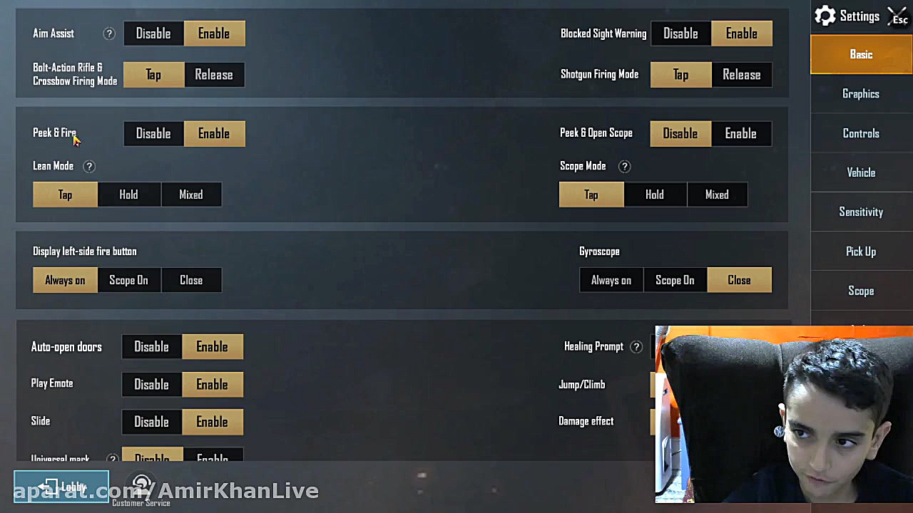 آموزش فعال کردن خم شدن به چپ و...