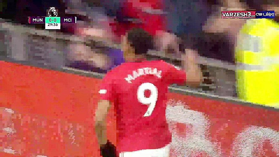 گل اول منچستریونایتد به منچستر...