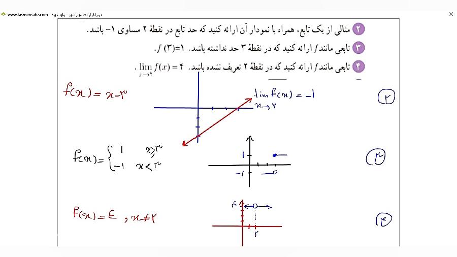 حل تمارین فصل 6 (حد) ریاضی یاز...