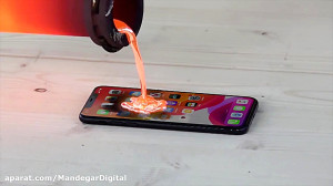 ریختن مواد مذاب روی ایفون 11 پ...